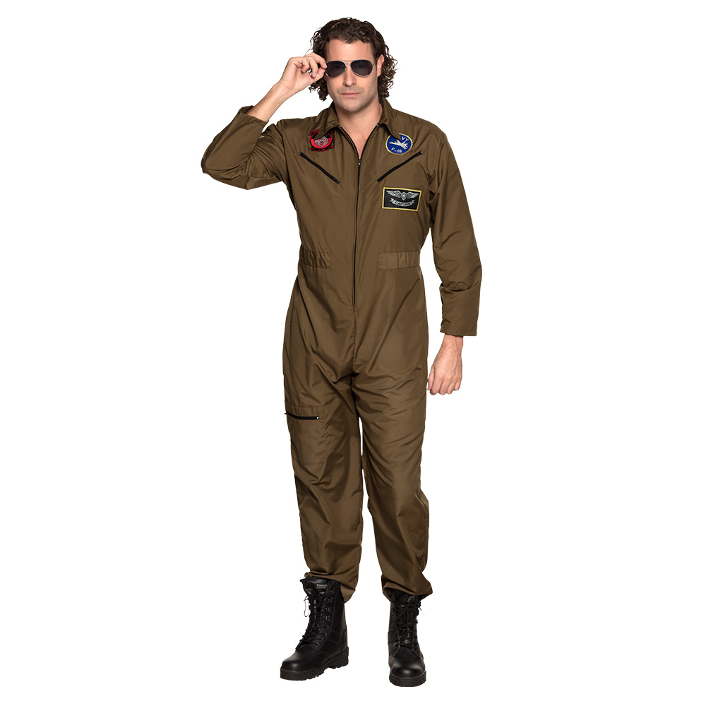 Grüner Kampfjetpiloten-Overall, Grösse 50/52