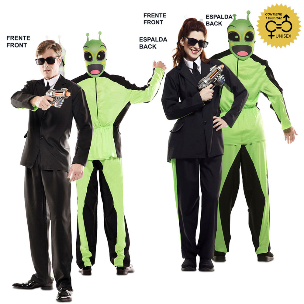 Kostüm Alien und Agent mit Doppeleffekt