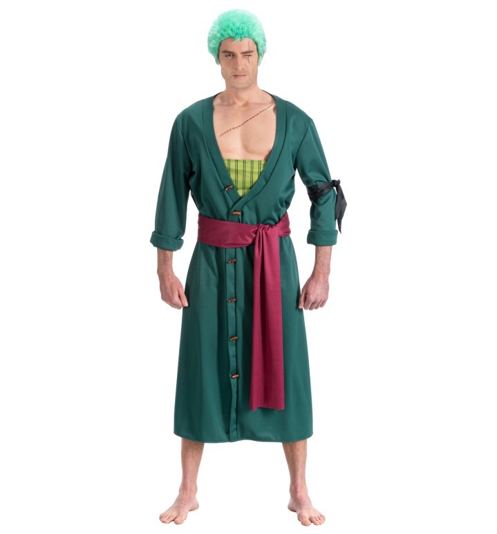 One-Piece-Zoro-Kostüm mit langer Jacke
