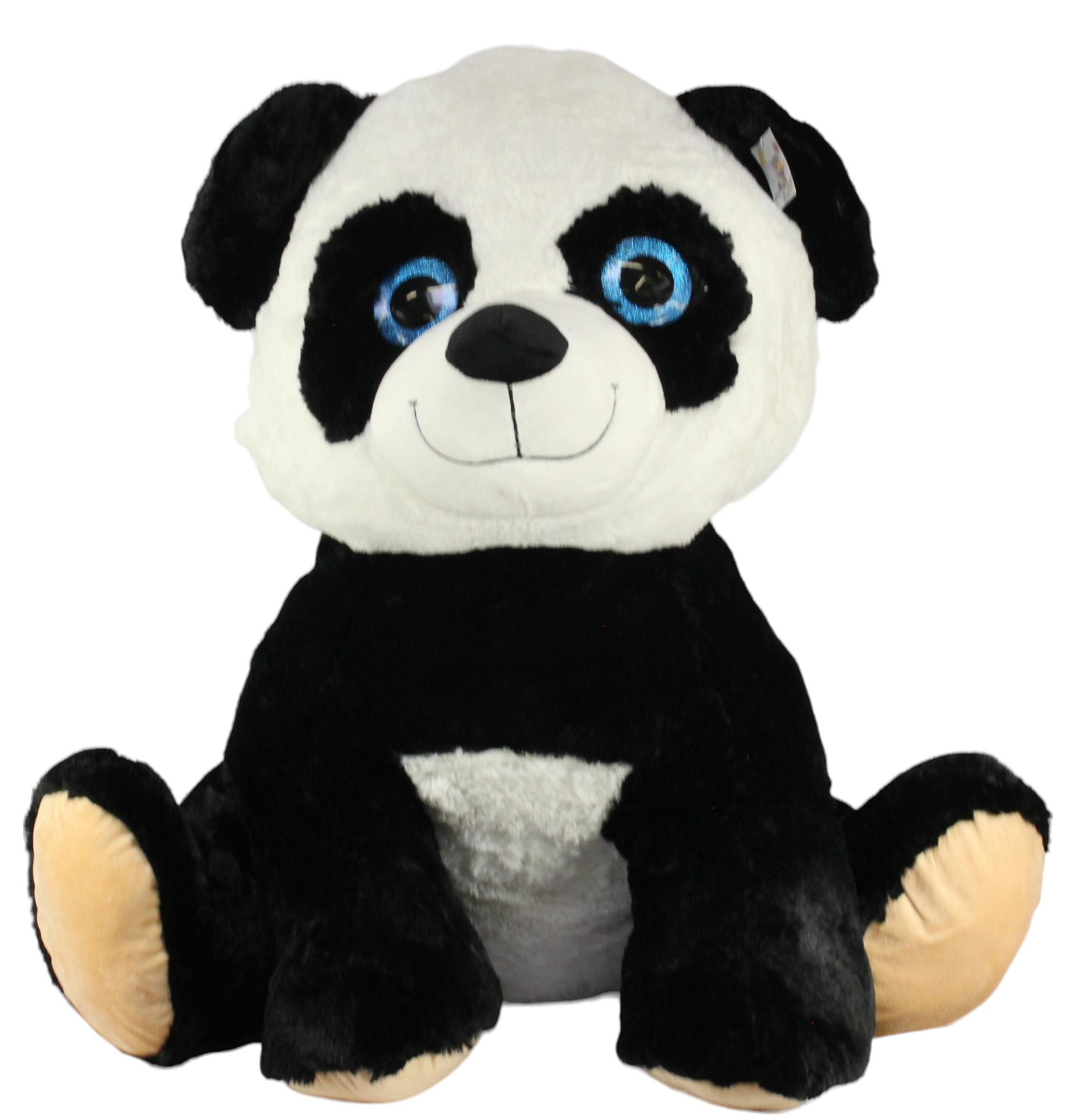 Laurana-Plüschpanda mit blauen Glitzeraugen, 80 cm