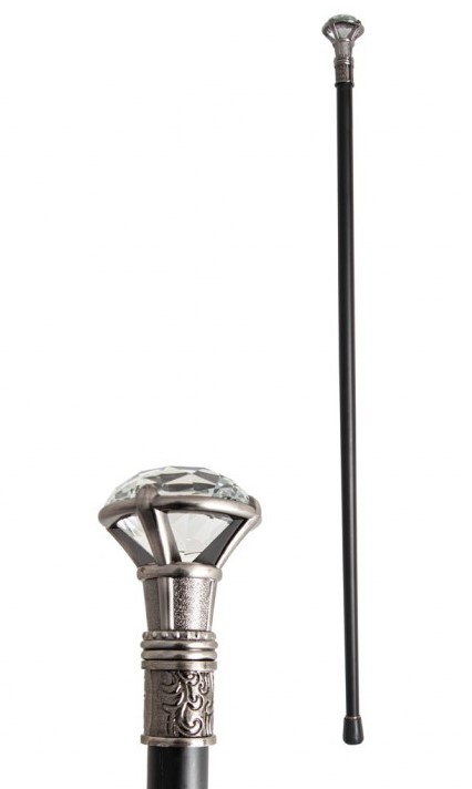 Metall-Kostümstock mit Diamantoptik-Knauf, 93 cm